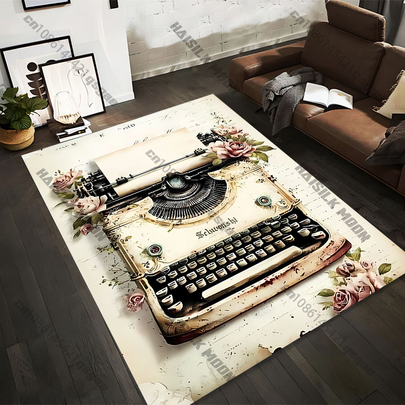 Commercial Printing And Design - 21 Sizes Vintage typewriter with floral
