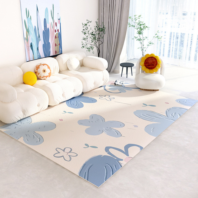Commercial Printing And Design - Blue Floral Print Rug Fresh Spring