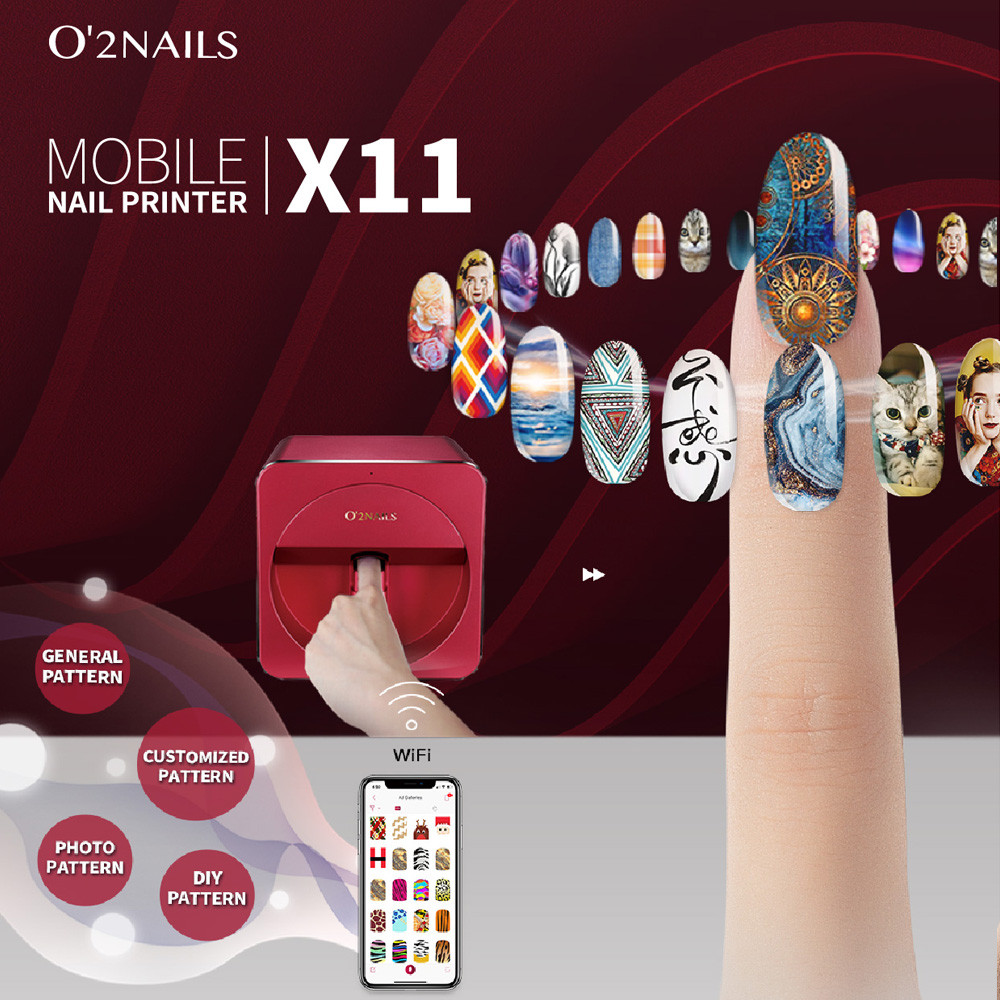 Commercial Nail Printing Machine - O2nails Mobile Printer Nail Machine X11