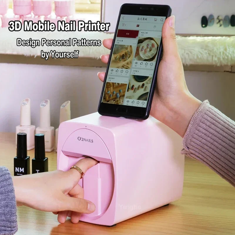 Commercial Nail Printing Machine - Portable Smart 3D Nail Printer, Mobile