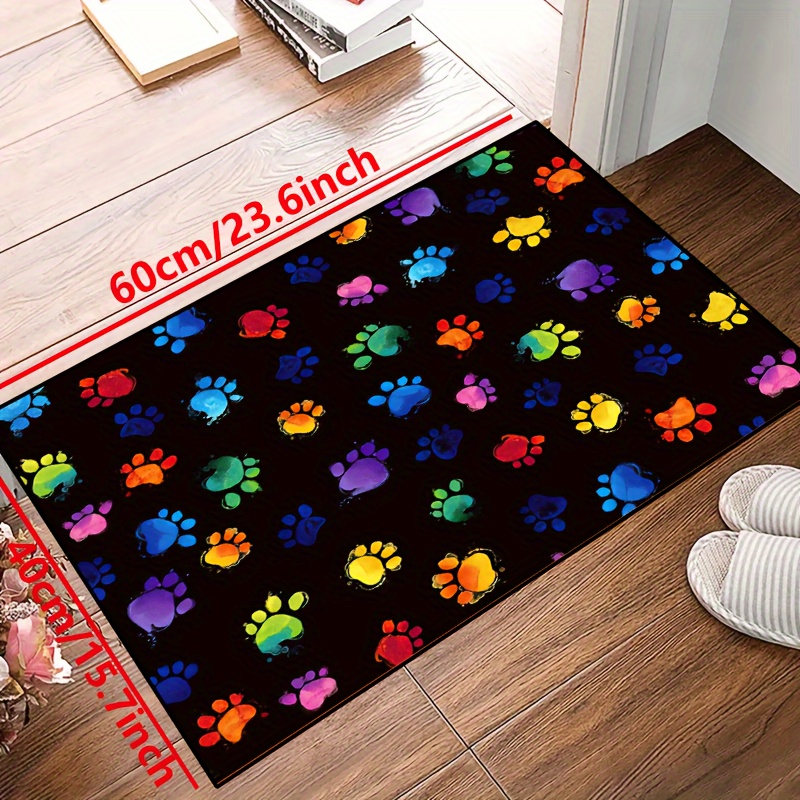 1pc Vibrant Dog Paw Print Area - Commercial Printing And Design recension och pris