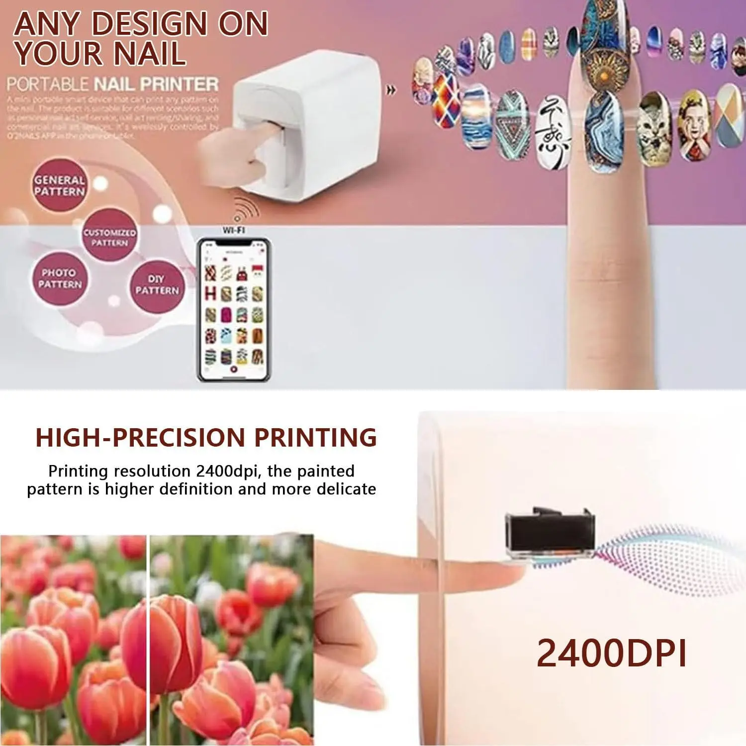O2nails Portable M1 Nail Print - Commercial Nail Printing Machine recension och pris